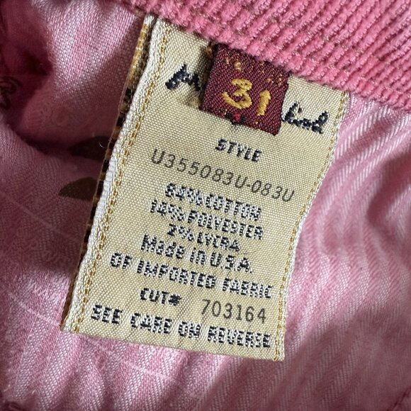 7 for all Mankind Pink Corduroy Mini Skirt Flynt Size 31 - Picture 7 of 9